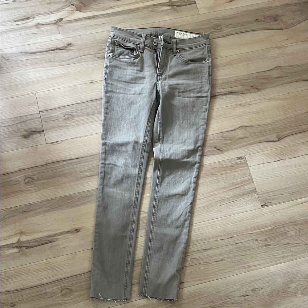 rag & bone Women's Light Gray Skinny Jeans